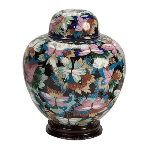 Black Copper Cloisonne Cremation Urn