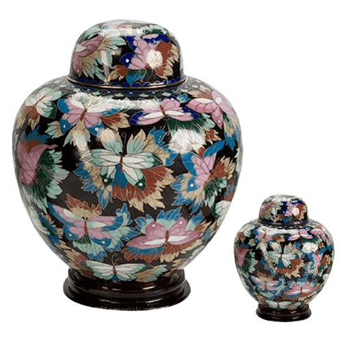 Black Copper Cloisonne Cremation Urns