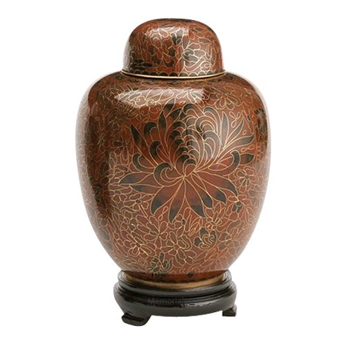 Crimson Large Cloisonne Urn