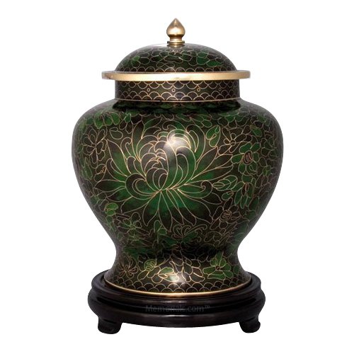 Emerald Green Companion Cloisonne Urn