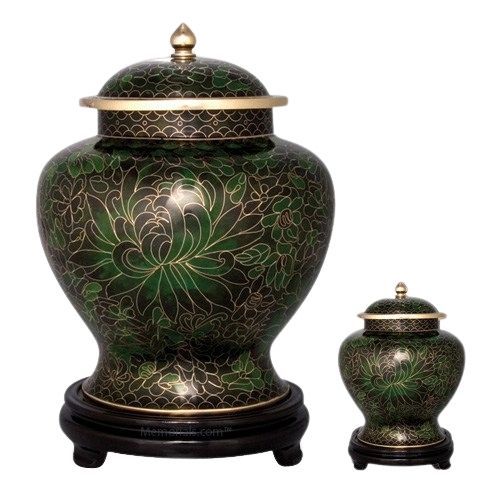 Emerald Green Cloisonne Cremation Urns