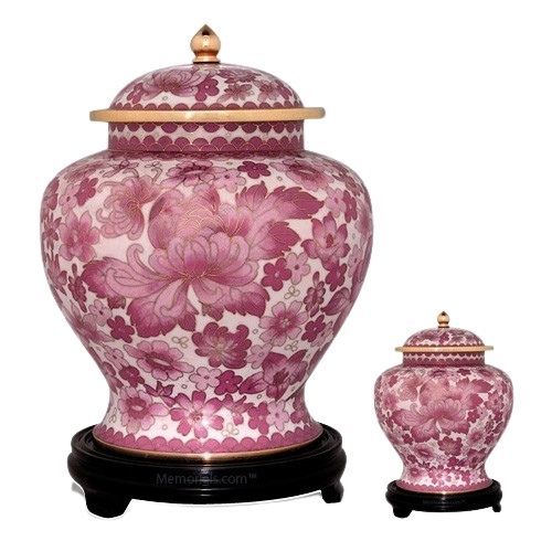 Rose Flowers Cloisonne Cremation Urns