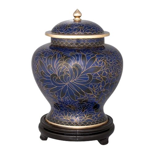 Royal Blue Companion Cloisonne Urn