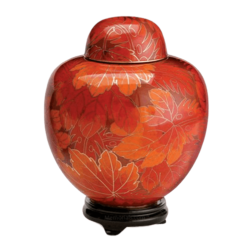 Fall Leaf Large Cloisonne Urn