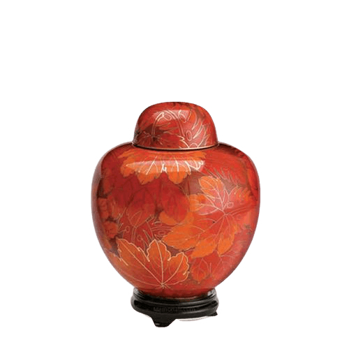 Fall Leaf Medium Cloisonne Urn