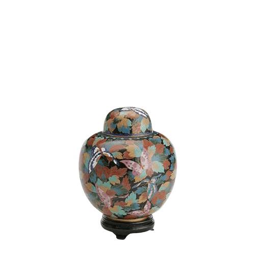 Butterflies Small Cloisonne Urn