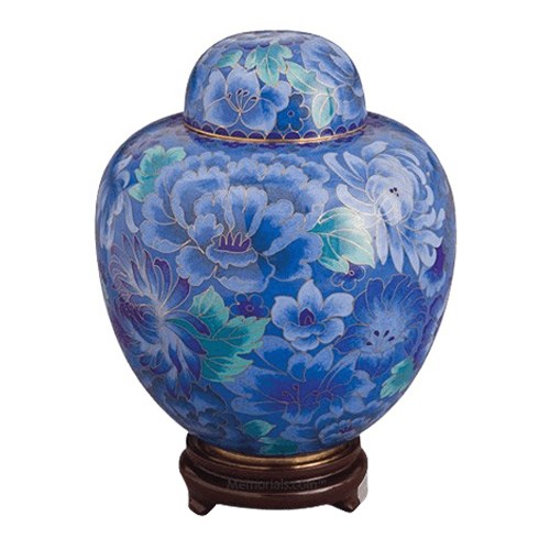 Azure Blue Large Cloisonne Urn