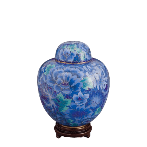 Azure Blue Medium Cloisonne Urn