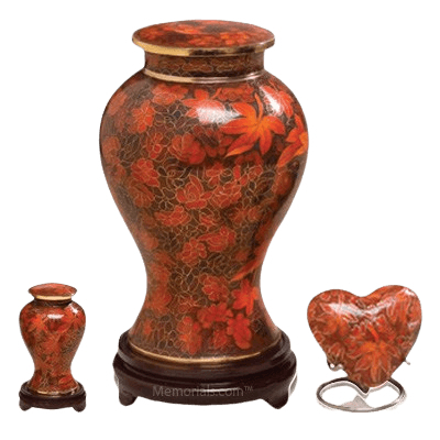 Autumn Splendor Cloisonne Cremation Urns