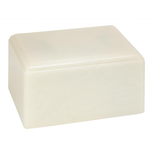 Cloud White Onyx Child Cremation Urn