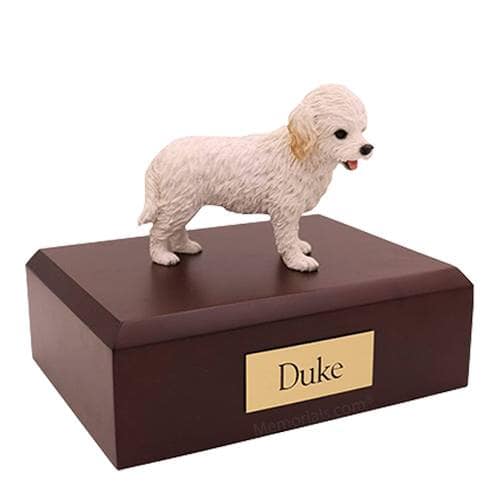 Cockapoo White Large Dog Urn