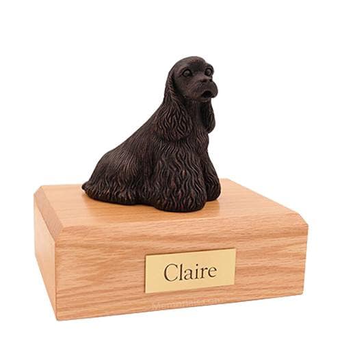 Cocker Spaniel Bronze Sitting Large Dog Urn