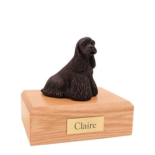 Cocker Spaniel Bronze Sitting Medium Dog Urn