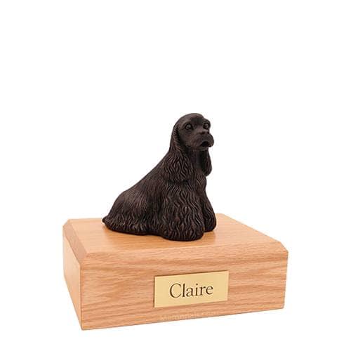 Cocker Spaniel Bronze Sitting Small Dog Urn