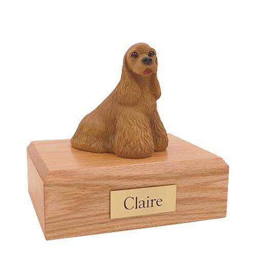 Cocker Spaniel Buff Brown Large Dog Urn