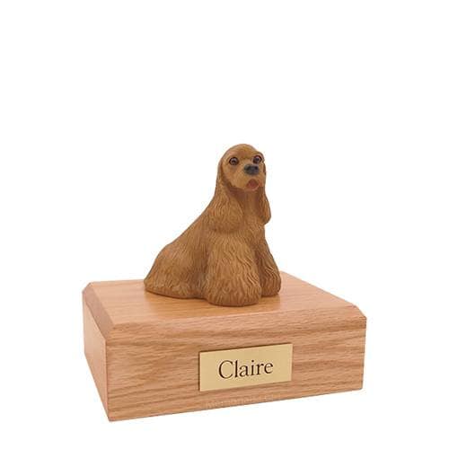 Cocker Spaniel Buff Brown Small Dog Urn