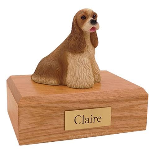 Cocker Spaniel Buff Sitting X Large Dog Urn