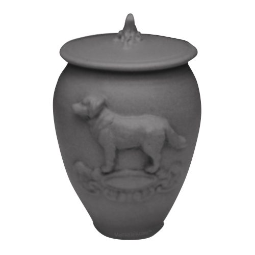 Doggy Powder Blue Ceramic Cremation Urn