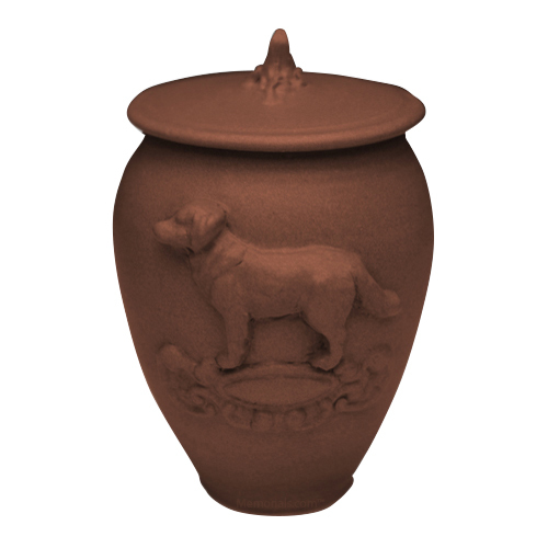 Doggy Ruby Black Ceramic Cremation Urn