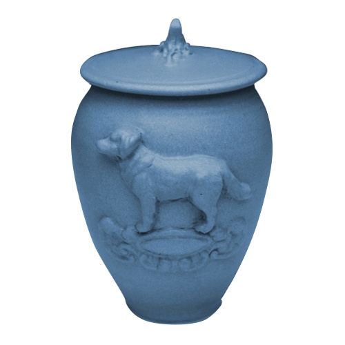 Doggy Cobalt Blue Ceramic Cremation Urn