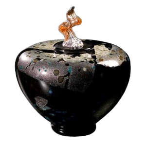 Como Blackolodas Glass Cremation Urn