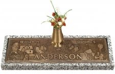 Expression Bronze Grave Marker For Two II