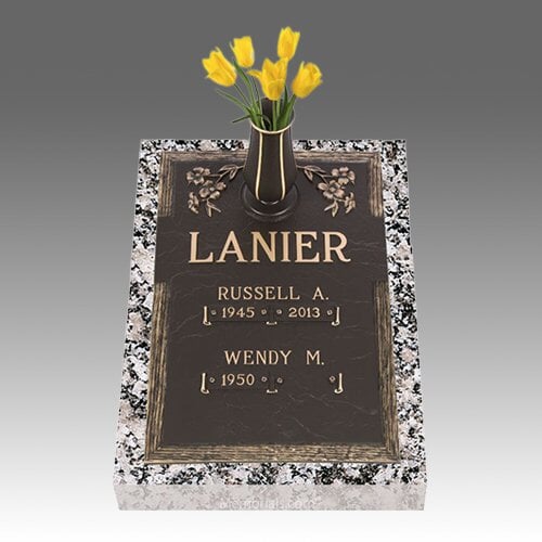 Companion Dogwood Deep Bronze Headstone 16 x 24