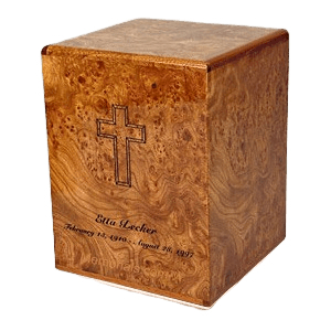 Connell Elm Wood Cremation Urn
