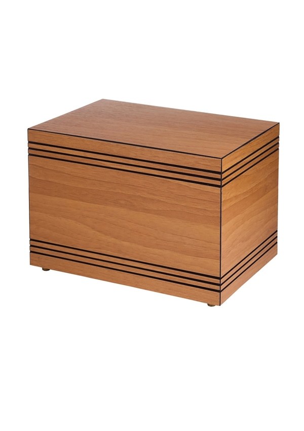 Contemporary Wood Memorial Cremation Urn 