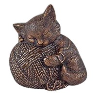 Copper Cat Cremation Urn