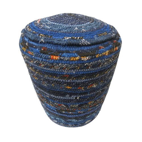 Blue Cotton Fabric Cremation Urn