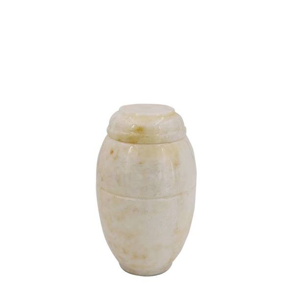 Cream Marble Medium Pet Urn