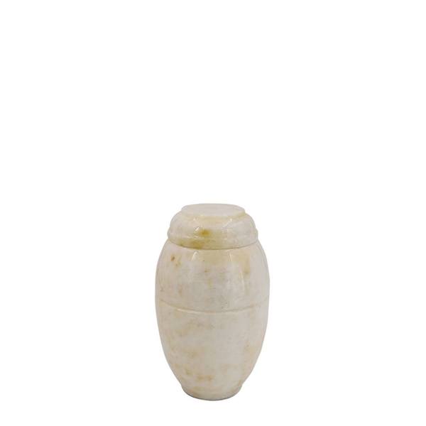 Cream Marble Small Pet Urn