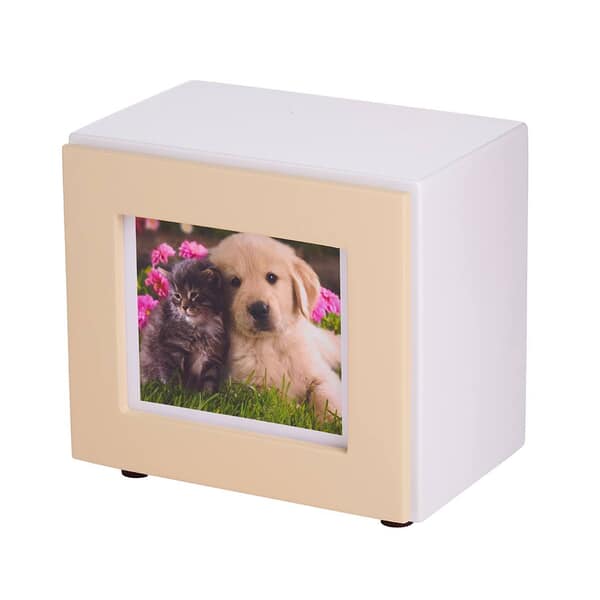Cream Large Photo Pet Urn