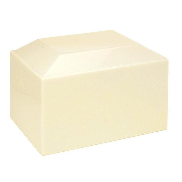 Creamy White Cultured Marble Urn