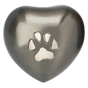 Paw Print Slate Pet Heart Urn