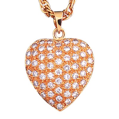 Diamond Pavee Heart Keepsake Jewelry