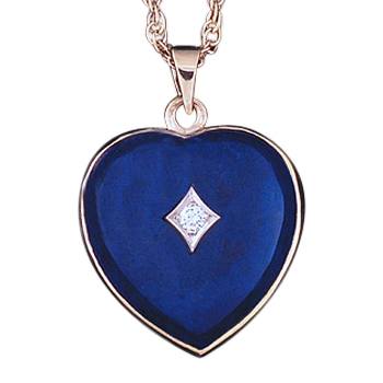 Lapis Lazuli Diamond Heart Keepsake Jewelry