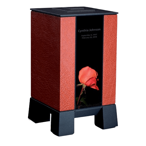 Orange & Rose Modern Cremation Urn