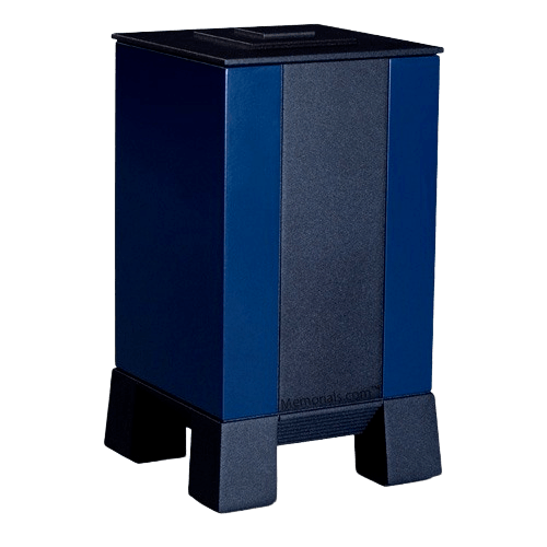 Blue & Black Cremation Urn