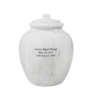 Legacy White Medium Marble Urn