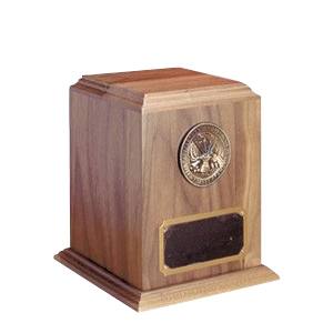 Military Walnut Cremation Urn