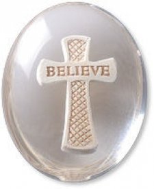 Believe Cross Comfort Stone Keepsake