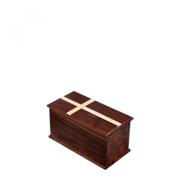 Cross Wooden Keepsake Urn