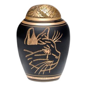 Curious Cat Cremation Urn