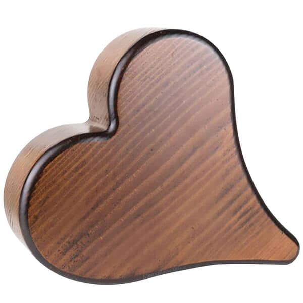 Curved Heart Wooden Cremation Urn
