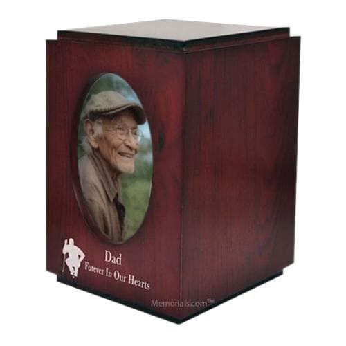 Cushy Wood Photo Cremation Urn