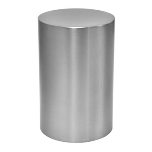 Cylinder Silver Cremation Metal Urn
