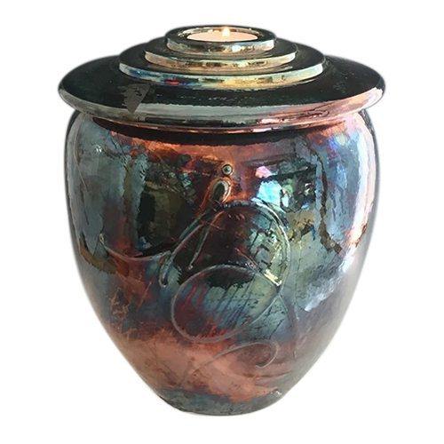 Dancing Raku Ceramic Urn