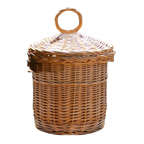 Round Bamboo Cremation Urn
